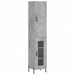 Highboard Betongrau 34,5x34x180 cm Holzwerkstoff