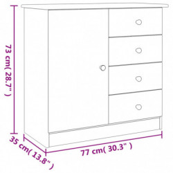 Sideboard ALTA 77x35x73 cm Massivholz Kiefer
