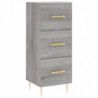 Highboard Grau Sonoma 34,5x34x180 cm Holzwerkstoff