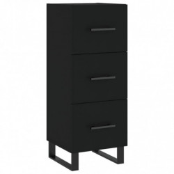 Highboard Schwarz 34,5x34x180 cm Holzwerkstoff