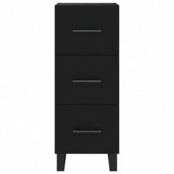 Highboard Schwarz 34,5x34x180 cm Holzwerkstoff