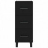 Highboard Schwarz 34,5x34x180 cm Holzwerkstoff