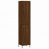 Highboard Braun Eichen-Optik 34,5x34x180 cm Holzwerkstoff