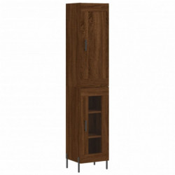 Highboard Braun Eichen-Optik 34,5x34x180 cm Holzwerkstoff