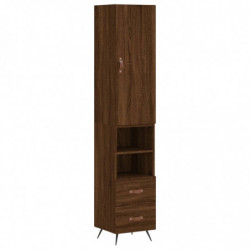 Highboard Braun Eichen-Optik 34,5x34x180 cm Holzwerkstoff