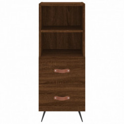 Highboard Braun Eichen-Optik 34,5x34x180 cm Holzwerkstoff