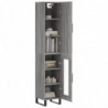 Highboard Grau Sonoma 34,5x34x180 cm Holzwerkstoff