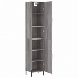 Highboard Grau Sonoma 34,5x34x180 cm Holzwerkstoff