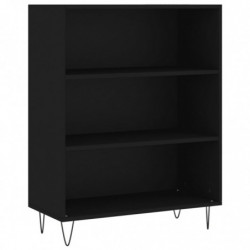 Highboard Schwarz 69,5x34x180 cm Holzwerkstoff