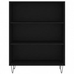 Highboard Schwarz 69,5x34x180 cm Holzwerkstoff