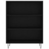 Highboard Schwarz 69,5x34x180 cm Holzwerkstoff