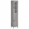 Highboard Grau Sonoma 34,5x34x180 cm Holzwerkstoff