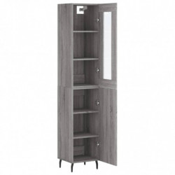 Highboard Grau Sonoma 34,5x34x180 cm Holzwerkstoff