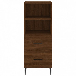 Highboard Braun Eichen-Optik 34,5x34x180 cm Holzwerkstoff