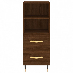 Highboard Braun Eichen-Optik 34,5x34x180 cm Holzwerkstoff