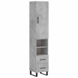 Highboard Betongrau 34,5x34x180 cm Holzwerkstoff