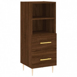 Highboard Braun Eichen-Optik 34,5x34x180 cm Holzwerkstoff