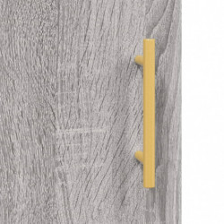 Highboard Grau Sonoma 34,5x34x180 cm Holzwerkstoff