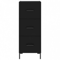 Highboard Schwarz 34,5x34x180 cm Holzwerkstoff