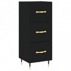 Highboard Schwarz 34,5x34x180 cm Holzwerkstoff