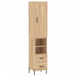 Highboard Sonoma-Eiche 34,5x34x180 cm Holzwerkstoff