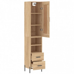 Highboard Sonoma-Eiche 34,5x34x180 cm Holzwerkstoff