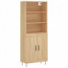 Highboard Sonoma-Eiche 69,5x34x180 cm Holzwerkstoff