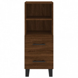 Highboard Braun Eichen-Optik 34,5x34x180 cm Holzwerkstoff