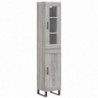 Highboard Grau Sonoma 34,5x34x180 cm Holzwerkstoff