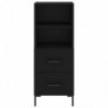 Highboard Schwarz 34,5x34x180 cm Holzwerkstoff