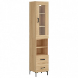 Highboard Sonoma-Eiche 34,5x34x180 cm Holzwerkstoff