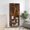 Highboard Räuchereiche 69,5x34x180 cm Holzwerkstoff