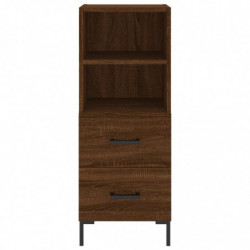 Highboard Braun Eichen-Optik 34,5x34x180 cm Holzwerkstoff