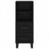 Highboard Schwarz 34,5x34x180 cm Holzwerkstoff