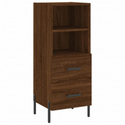 Highboard Braun Eichen-Optik 34,5x34x180 cm Holzwerkstoff