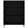 Highboard Schwarz 69,5x34x180 cm Holzwerkstoff