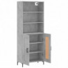 Highboard Betongrau 69,5x34x180 cm Holzwerkstoff