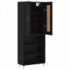 Highboard Schwarz 69,5x34x180 cm Holzwerkstoff