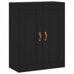 Highboard Schwarz 69,5x34x180 cm Holzwerkstoff