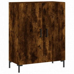 Highboard Räuchereiche 69,5x34x180 cm Holzwerkstoff