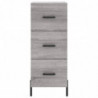 Highboard Grau Sonoma 34,5x34x180 cm Holzwerkstoff