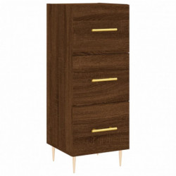 Highboard Braun Eichen-Optik 34,5x34x180 cm Holzwerkstoff