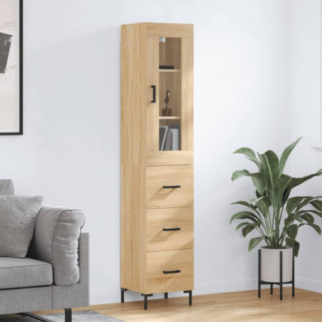 Highboard Sonoma-Eiche 34,5x34x180 cm Holzwerkstoff