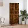 Highboard Räuchereiche 69,5x34x180 cm Holzwerkstoff