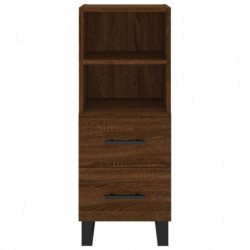 Highboard Braun Eichen-Optik 34,5x34x180 cm Holzwerkstoff