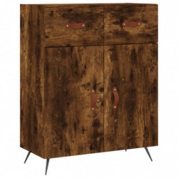 Highboard Räuchereiche 69,5x34x180 cm Holzwerkstoff