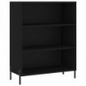 Highboard Schwarz 69,5x34x180 cm Holzwerkstoff