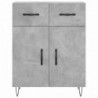 Highboard Betongrau 69,5x34x180 cm Holzwerkstoff