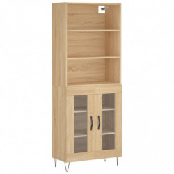 Highboard Sonoma-Eiche 69,5x34x180 cm Holzwerkstoff