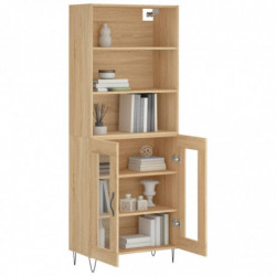 Highboard Sonoma-Eiche 69,5x34x180 cm Holzwerkstoff